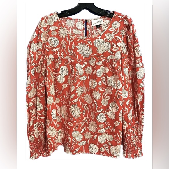 Universal Threads Womens Puff Shoulder Peasant Blouse - Picture 1 of 1